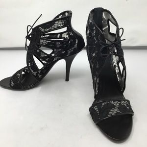 GIVENCHY LACE CAGE SANDALS